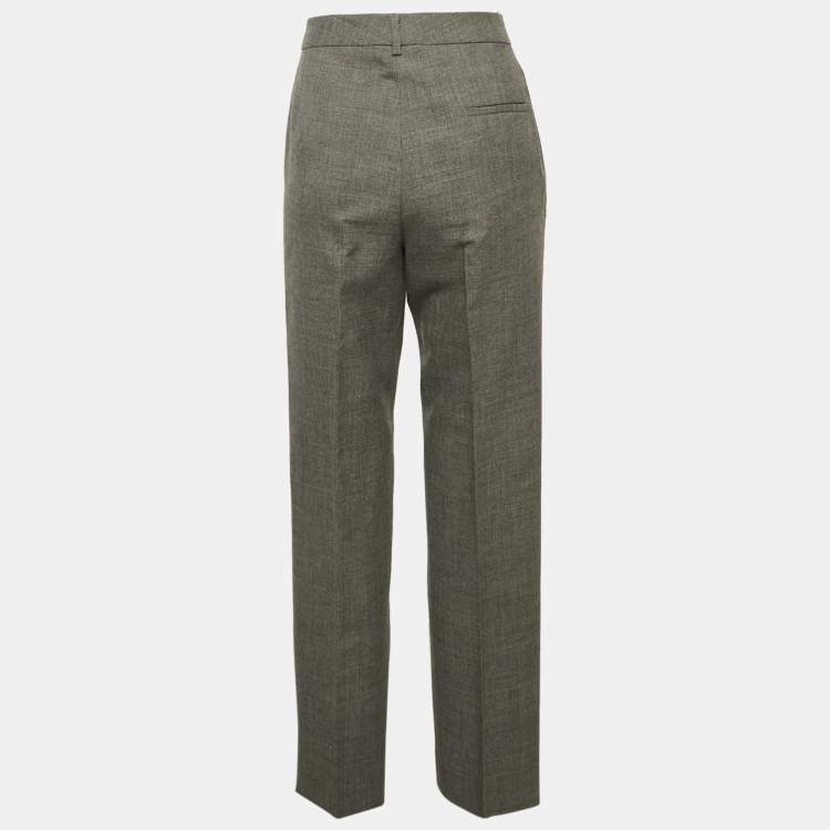 Pre Owned Loewe Grey Wool Tailored Trousers L