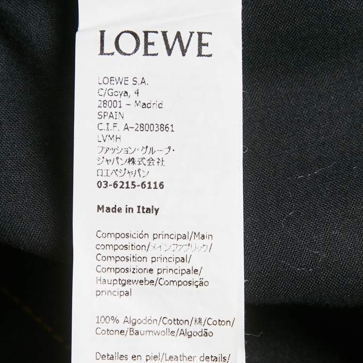 Pre Owned Loewe Black Denim High Rise Anagram Pocket Detail Jeans L Waist 30" 