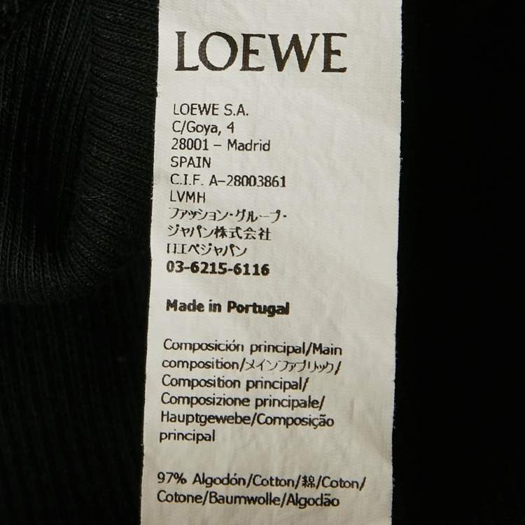Pre Owned Loewe Black Anagram Embroidery Rib Knit Tank Top S