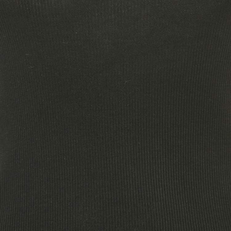Pre Owned Loewe Black Anagram Embroidery Rib Knit Tank Top S
