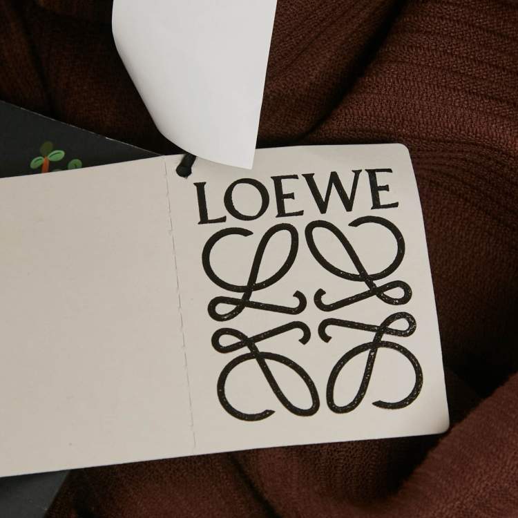 Pre Owned Loewe Maroon Embroidered Corduroy Oversized Shirt XXL