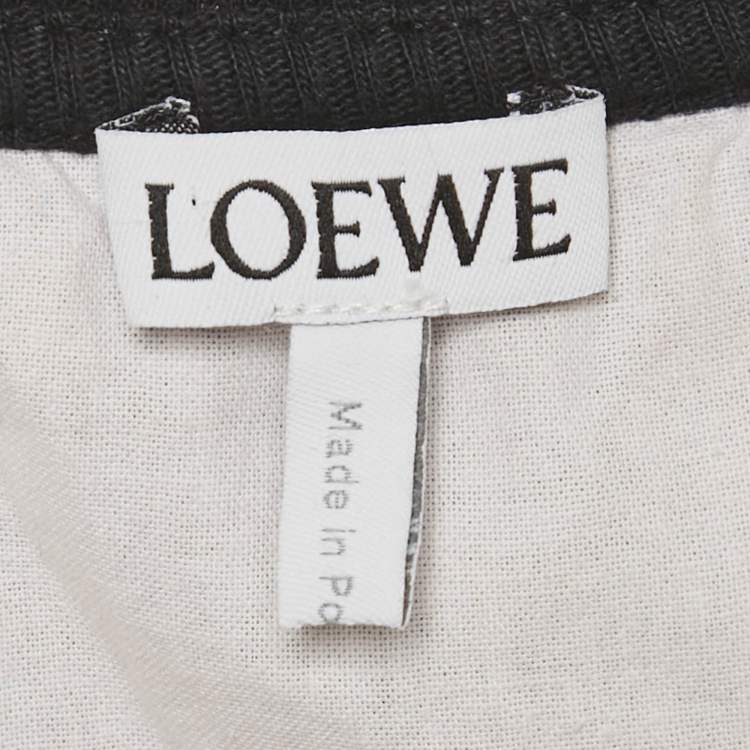 Pre Owned Loewe Black Anagram Rib Knit Tank Maxi Dress M 