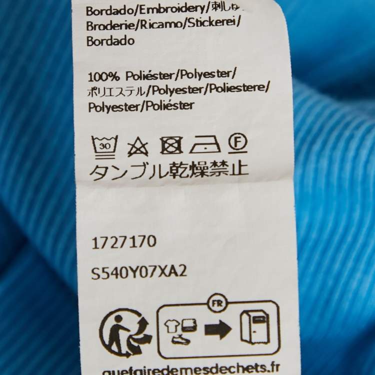 Pre Owned Loewe Blue Angaram Embroidered Rib Knit Tank Top M