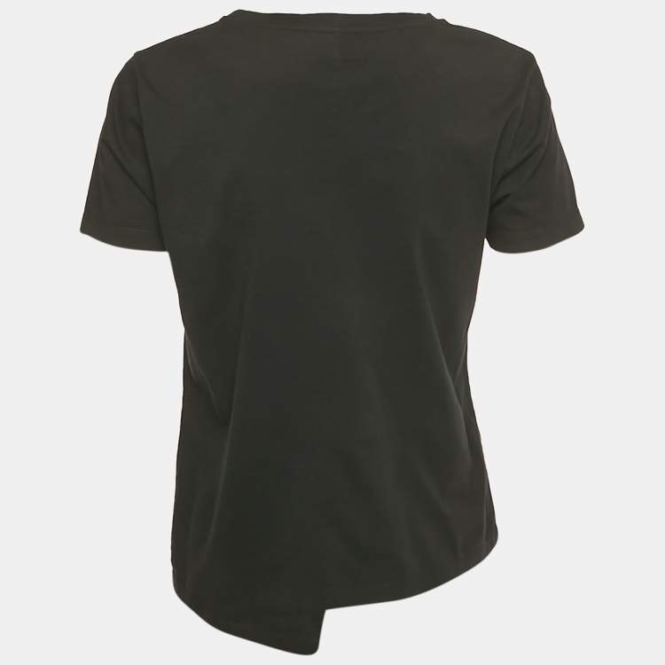 Pre Owned Loewe Black Anagram Embroidered Jersey T-Shirt M