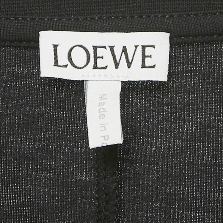 Pre Owned Loewe Black Anagram Embroidered Jersey T-Shirt M