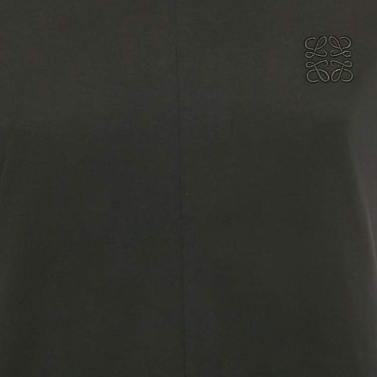 Pre Owned Loewe Black Anagram Embroidered Jersey T-Shirt M