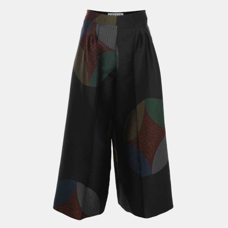 Pre Owned Loewe Multicolor Color Block Fabric Wide Leg Trouser M