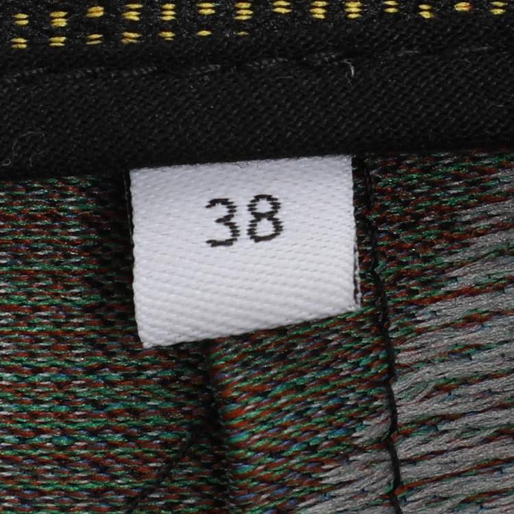 Pre Owned Loewe Multicolor Color Block Fabric Wide Leg Trouser M
