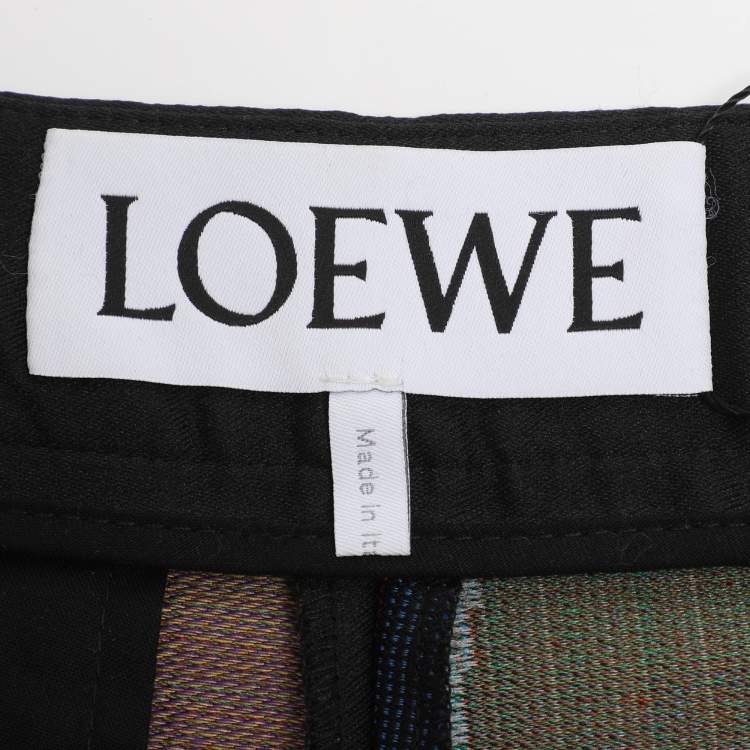 Pre Owned Loewe Multicolor Color Block Fabric Wide Leg Trouser M