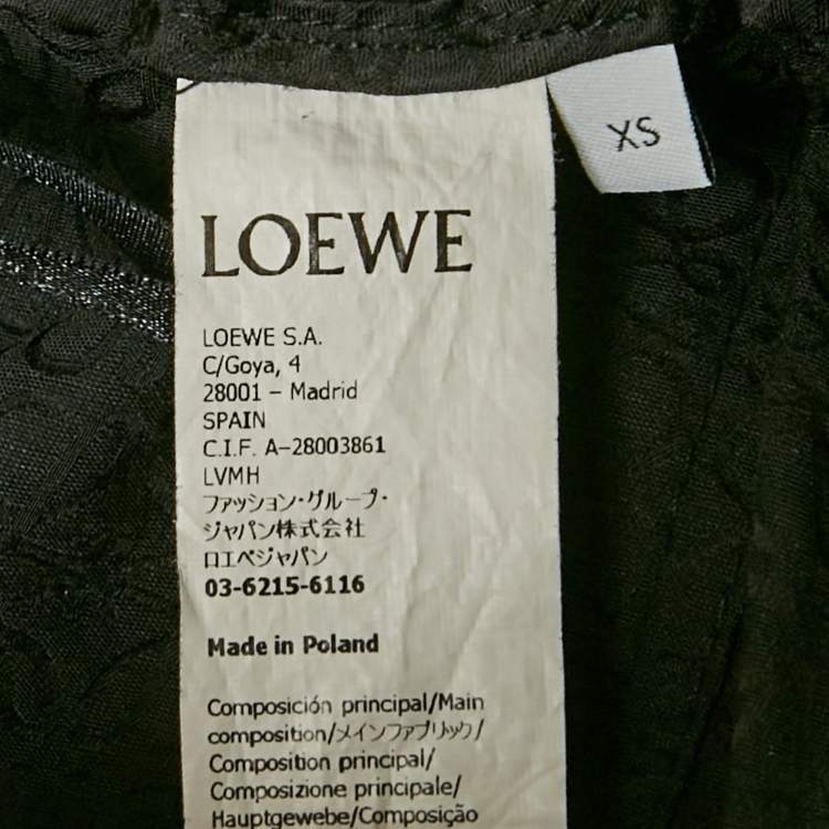Pre Owned Loewe Black Anagram All-Over Nylon Blend Joggers XS