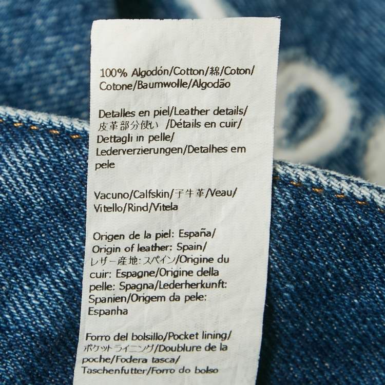 Pre Owned Loewe Blue Denim Anagram Detail Jeans S/Waist 29"