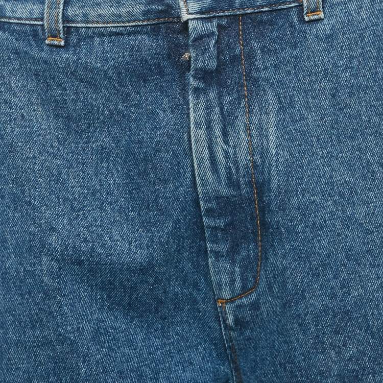 Pre Owned Loewe Blue Denim Anagram Detail Jeans S/Waist 29"