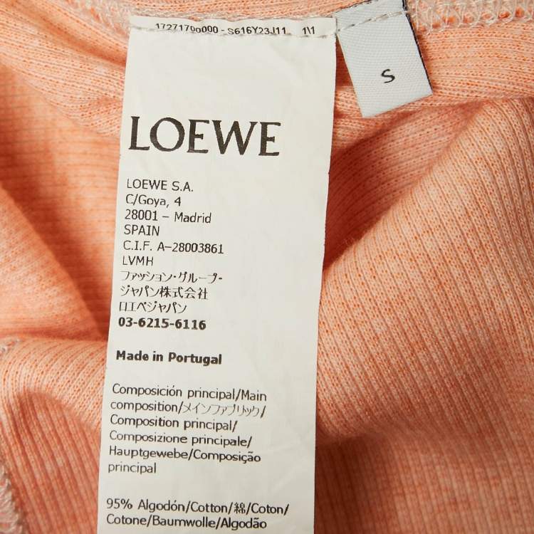 Pre Owned Loewe Orange Ombre Printed Rib Knit Tank Top S