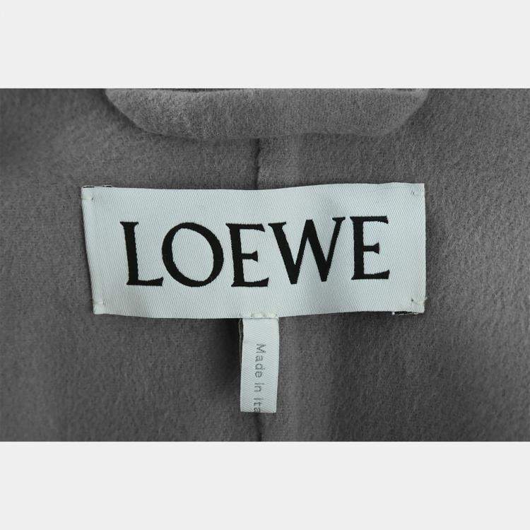 Pre Owned Loewe Brown Wool Button Up Coat XS