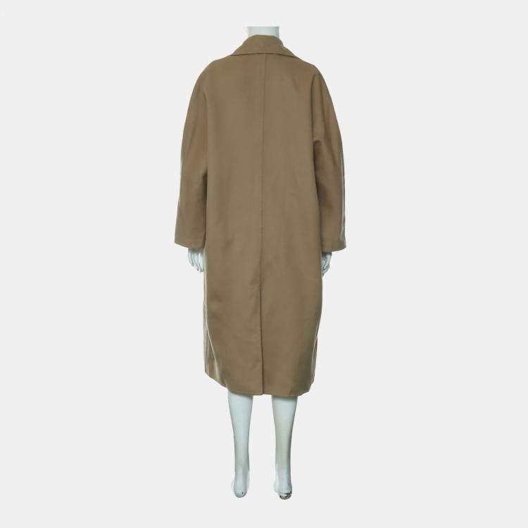 Pre Owned Loewe Brown Wool Button Up Coat XS