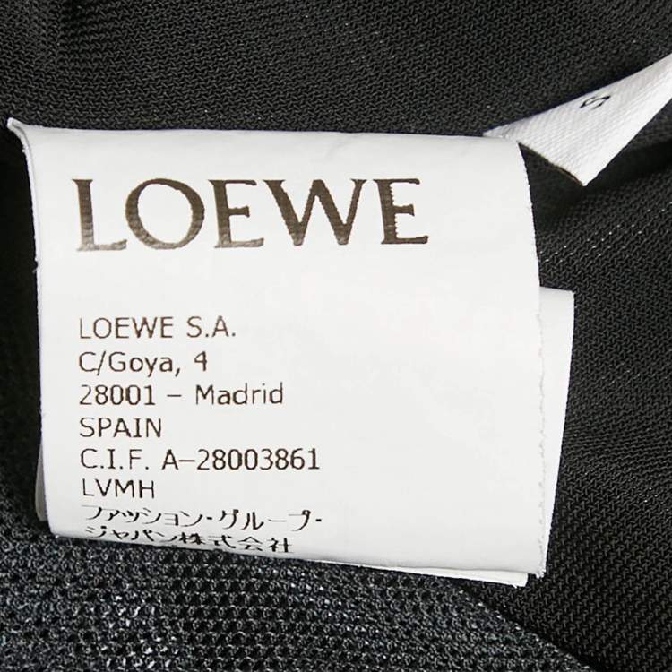 Pre Owned Loewe Black Mesh Anthurium Printed Full Sleeves Top S