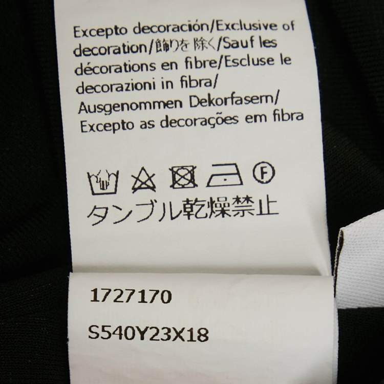 Pre Owned Loewe Black Mesh Anthurium Printed Full Sleeves Top S