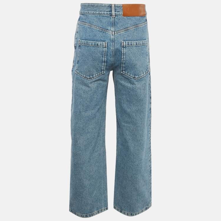 Pre Owned Loewe Blue Denim Anagram Baggy Jeans M/Waist 29"