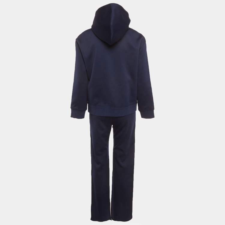 Pre Owned Loewe Navy Blue Anagram Jersey Track Suit XS/S