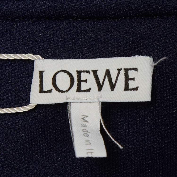 Pre Owned Loewe Navy Blue Anagram Jersey Track Suit XS/S