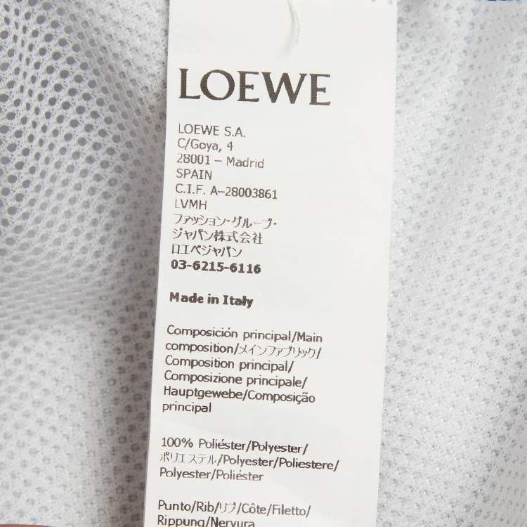 Pre Owned Loewe Navy Blue Anagram Jersey Track Suit XS/S