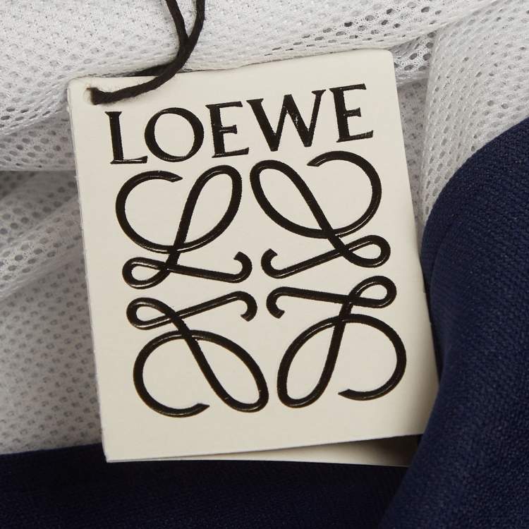 Pre Owned Loewe Navy Blue Anagram Jersey Track Suit XS/S