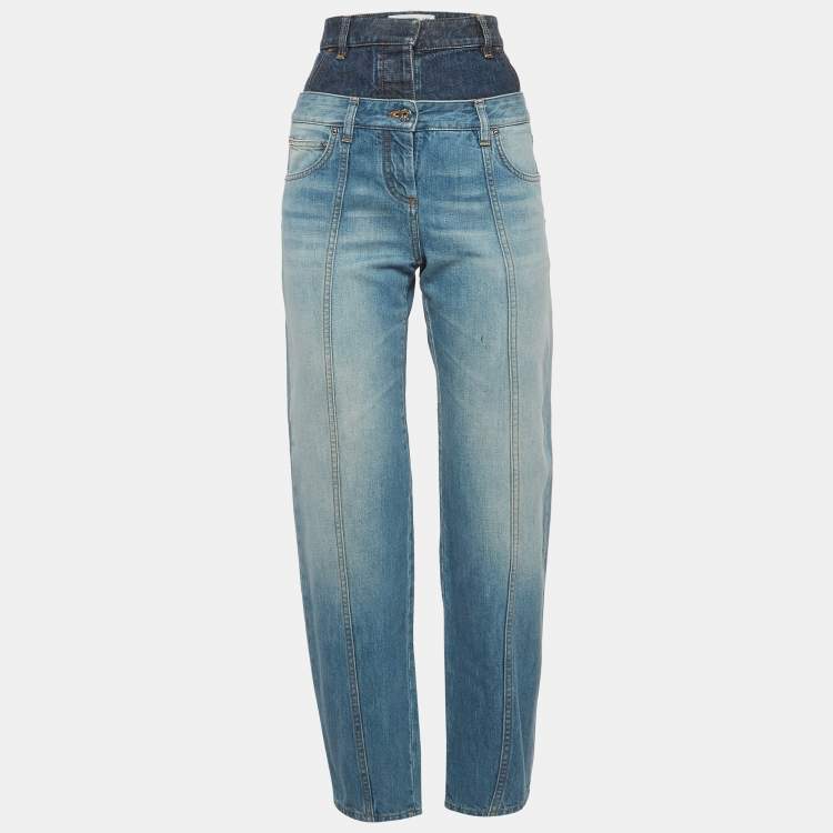 Pre Owned Loewe Blue Denim High-Rise Jeans S/Waist 23"