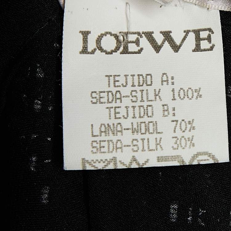 Pre Owned Loewe Black Bead Embellished Silk Maxi Skirt S