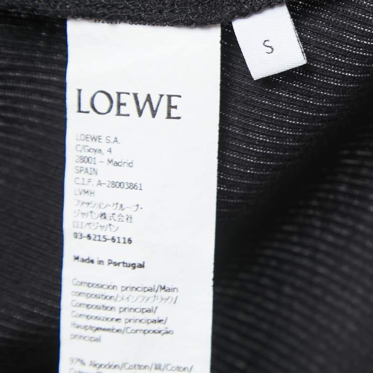 Pre Owned Loewe Black Cotton Knit Anagram Embroidered Tank Top S
