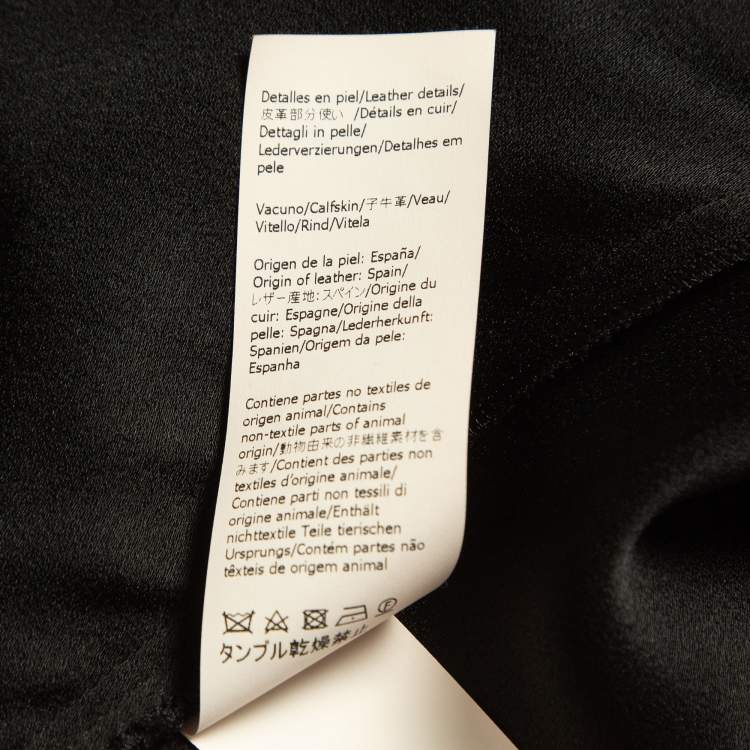 مملوكة مسبقًا Loewe Black Crepe Asymmetric Wrap Dress S