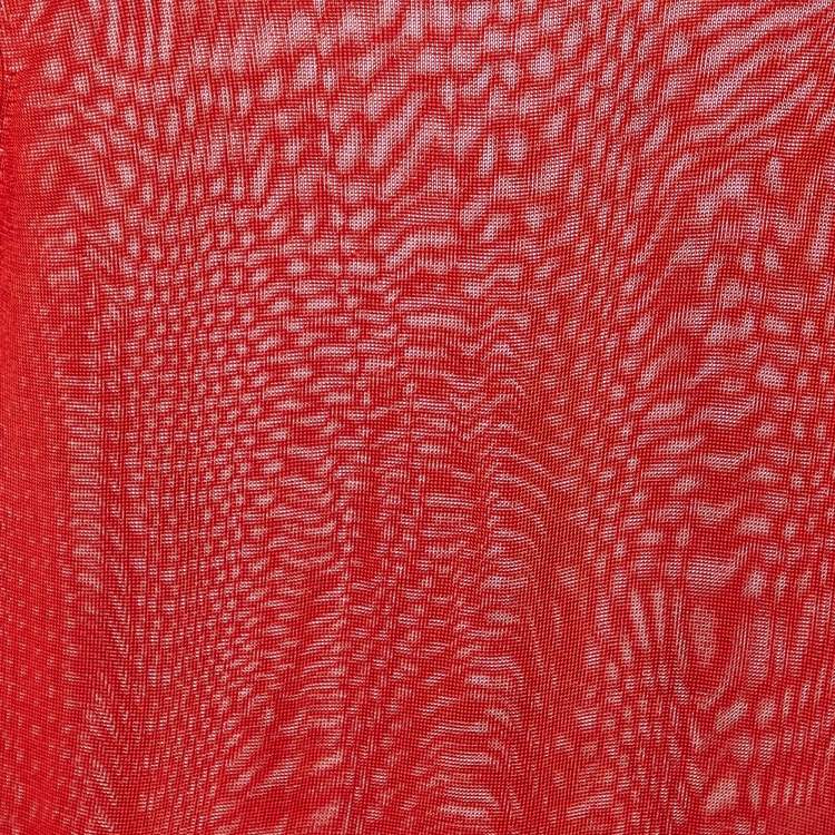 Pre Owned Loewe Vintage Red Knit Crew Neck Top S