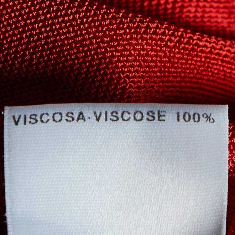Pre Owned Loewe Vintage Red Knit Crew Neck Top S