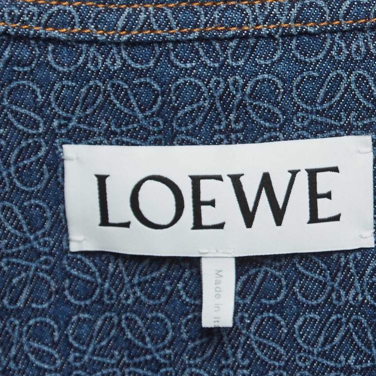 Pre Owned Loewe Blue Anagram Denim Workwear Jacket M