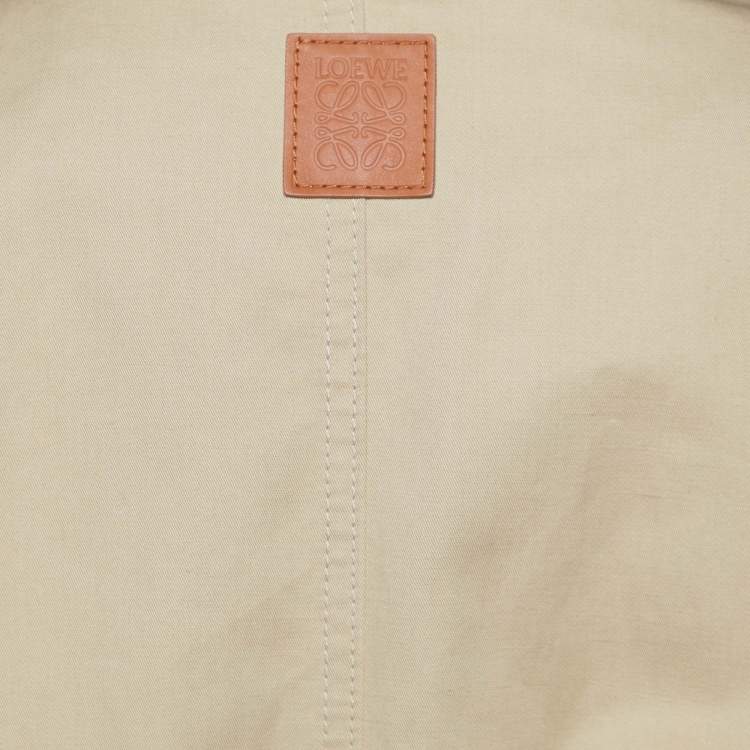 Pre Owned Loewe Beige Cotton & Linen Military Coat L