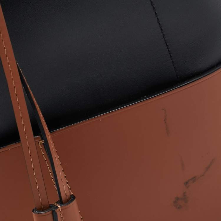 Pre Owned Loewe Black/Brown Leather Balloon Drawstring Bucket Bag