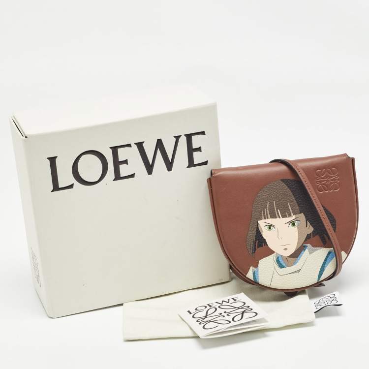 Pre Owned Loewe x Spirited Away Brown Leather Heel Pouch Bag 