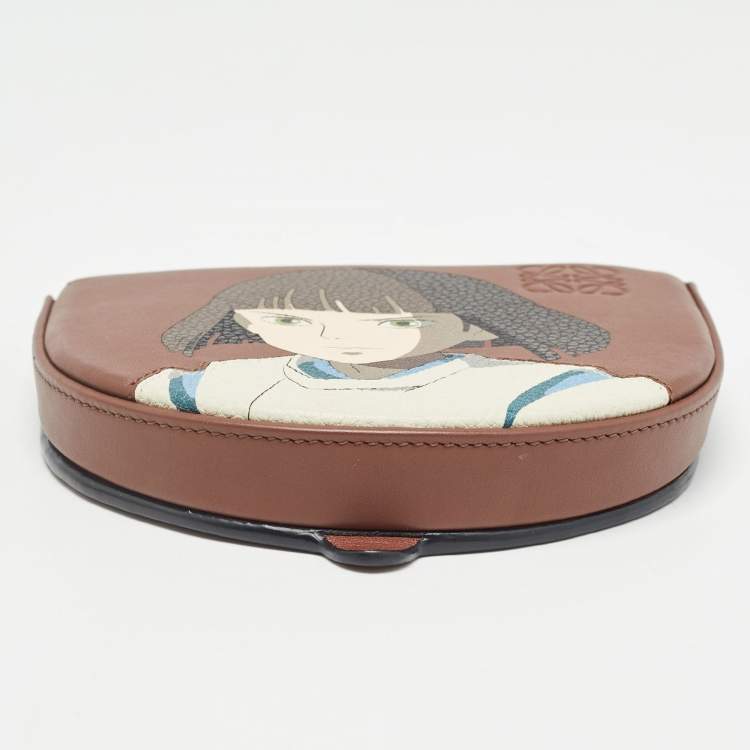 Pre Owned Loewe x Spirited Away Brown Leather Heel Pouch Bag 