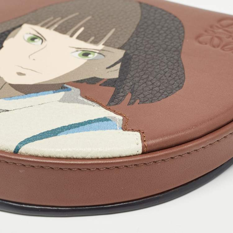 Pre Owned Loewe x Spirited Away Brown Leather Heel Pouch Bag 