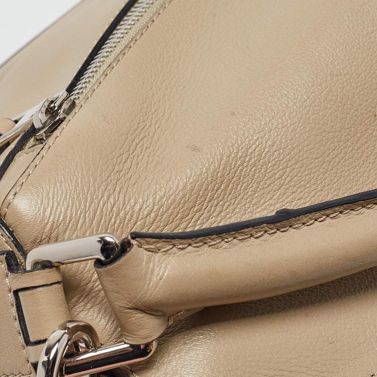 Pre Owned Loewe Beige Leather Medium Puzzle Shoulder Bag