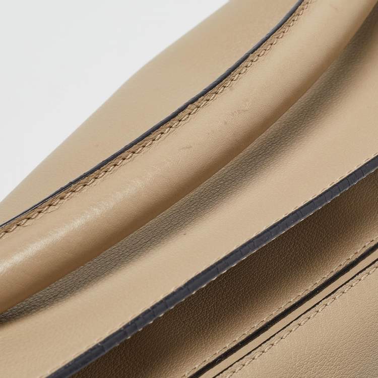 Pre Owned Loewe Beige Leather Medium Puzzle Shoulder Bag