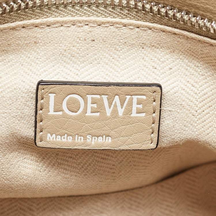 Pre Owned Loewe Beige Leather Medium Puzzle Shoulder Bag