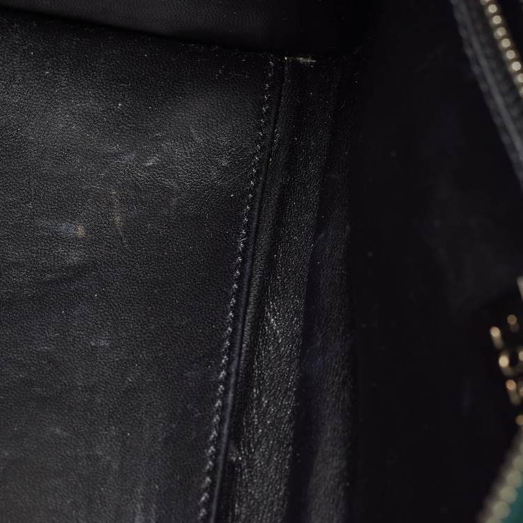 Pre Owned Loewe Green Crocodile Amazona Satchel