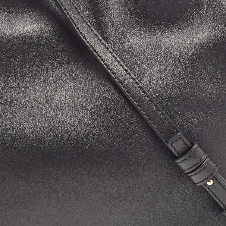 Pre Owned Loewe Black Leather Flamenco Shoulder Bag