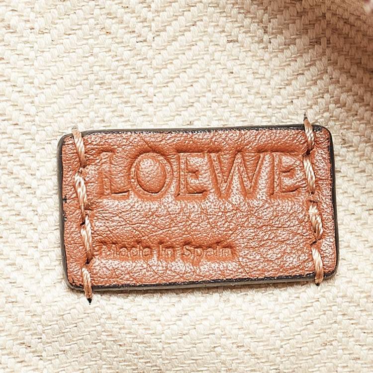 Pre Owned Loewe Brown Leather Mini Puzzle Shoulder Bag