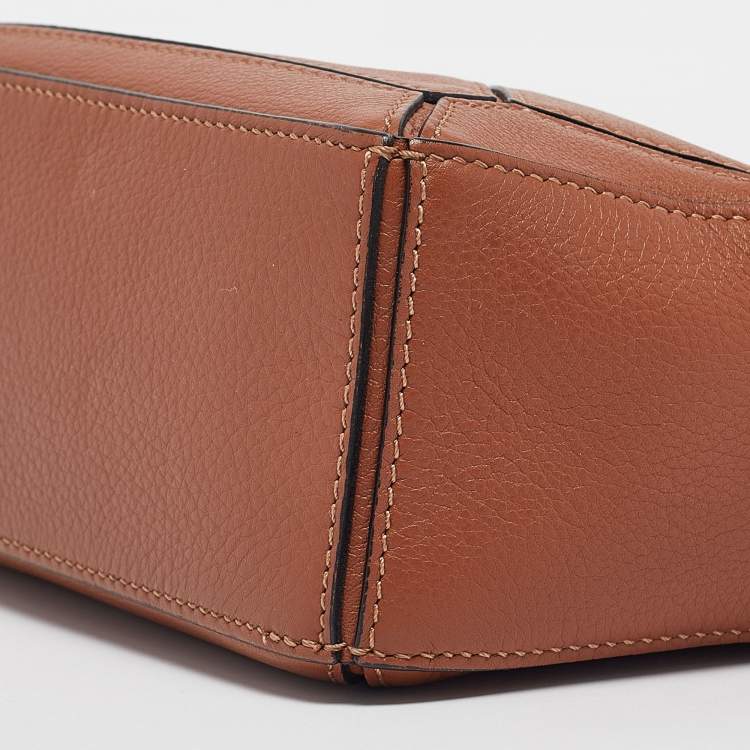 Pre Owned Loewe Brown Leather Mini Puzzle Shoulder Bag