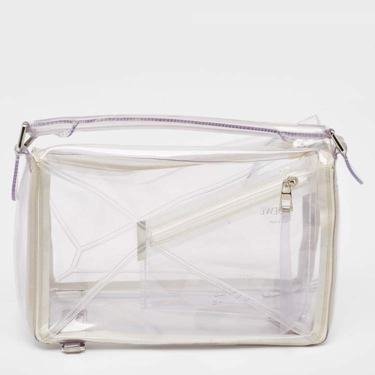 Pre Owned Loewe Clear PVC Medium Puzzle Shoulder Bag