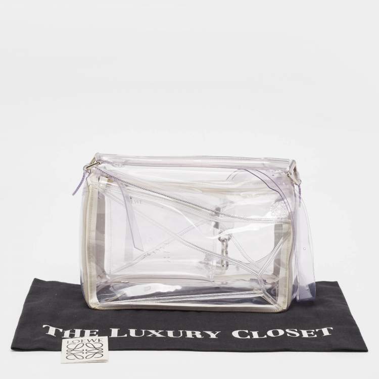 Pre Owned Loewe Clear PVC Medium Puzzle Shoulder Bag