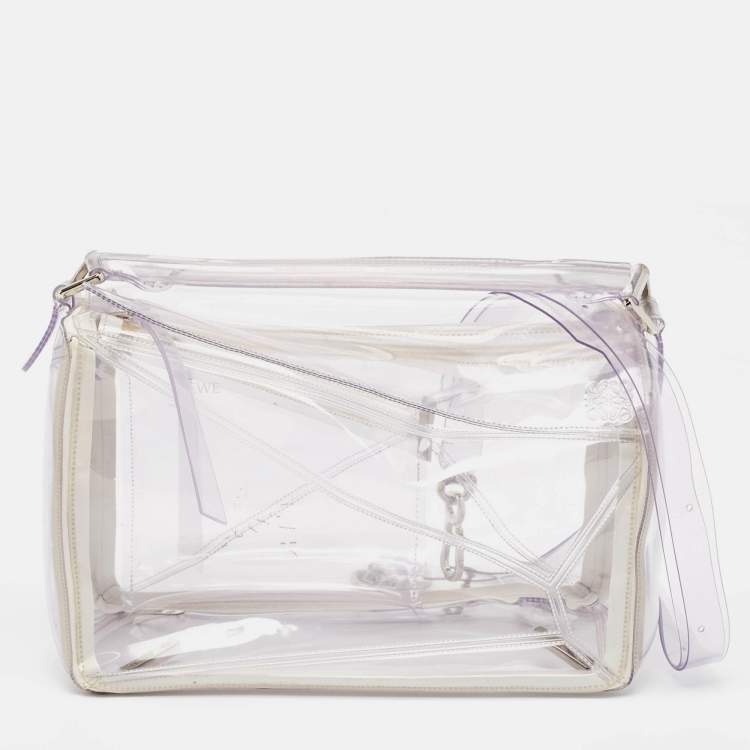 Pre Owned Loewe Clear PVC Medium Puzzle Shoulder Bag