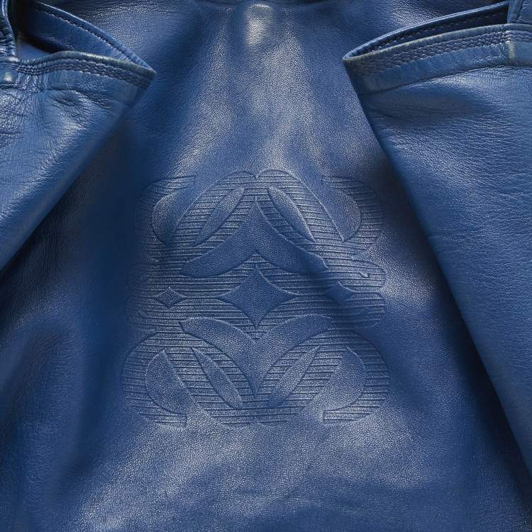 Pre Owned Loewe Blue Leather Aire Hobo