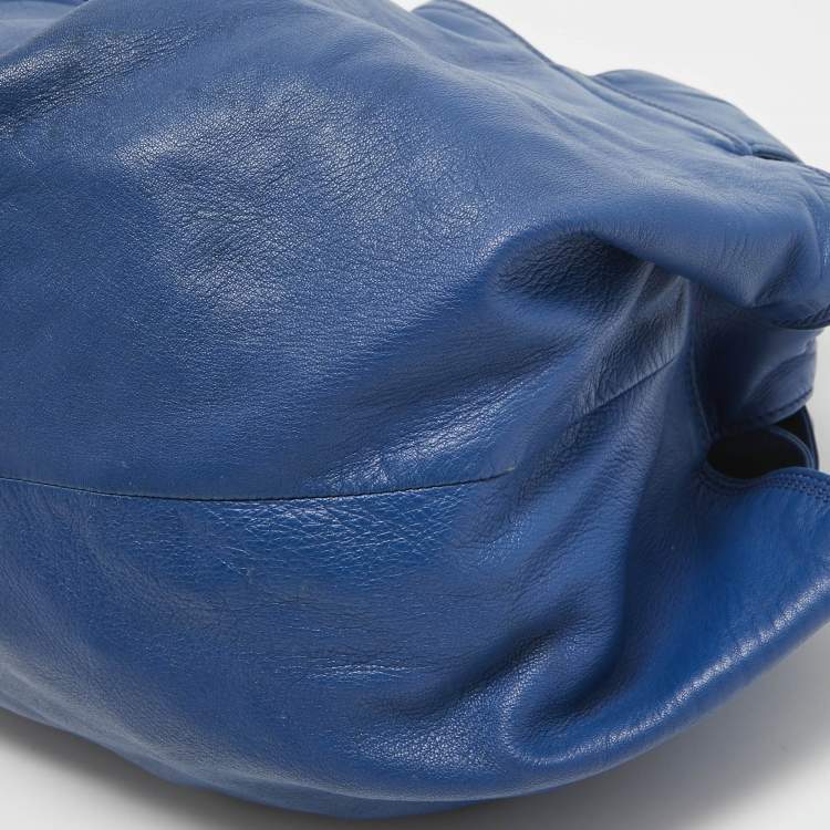 Pre Owned Loewe Blue Leather Aire Hobo